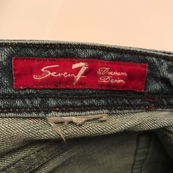 Distressed Seven7 Skinny Jeans Sz 2 - Picture 5 of 8